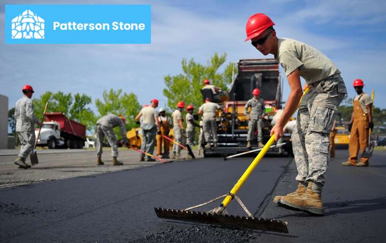 Asphalt driveway Installation on progress